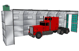 Truck Cross Flow Paint Booth PBTCF161734