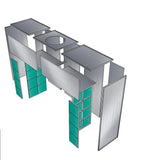 Cross Flow Paint Booth with Horseshoe Exhaust PBCF14927H