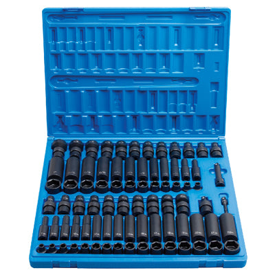 Grey Pneumatic 81 Pc 3/8" Std & Deep Length Impact Socket Set SAE/Metric  GP1281