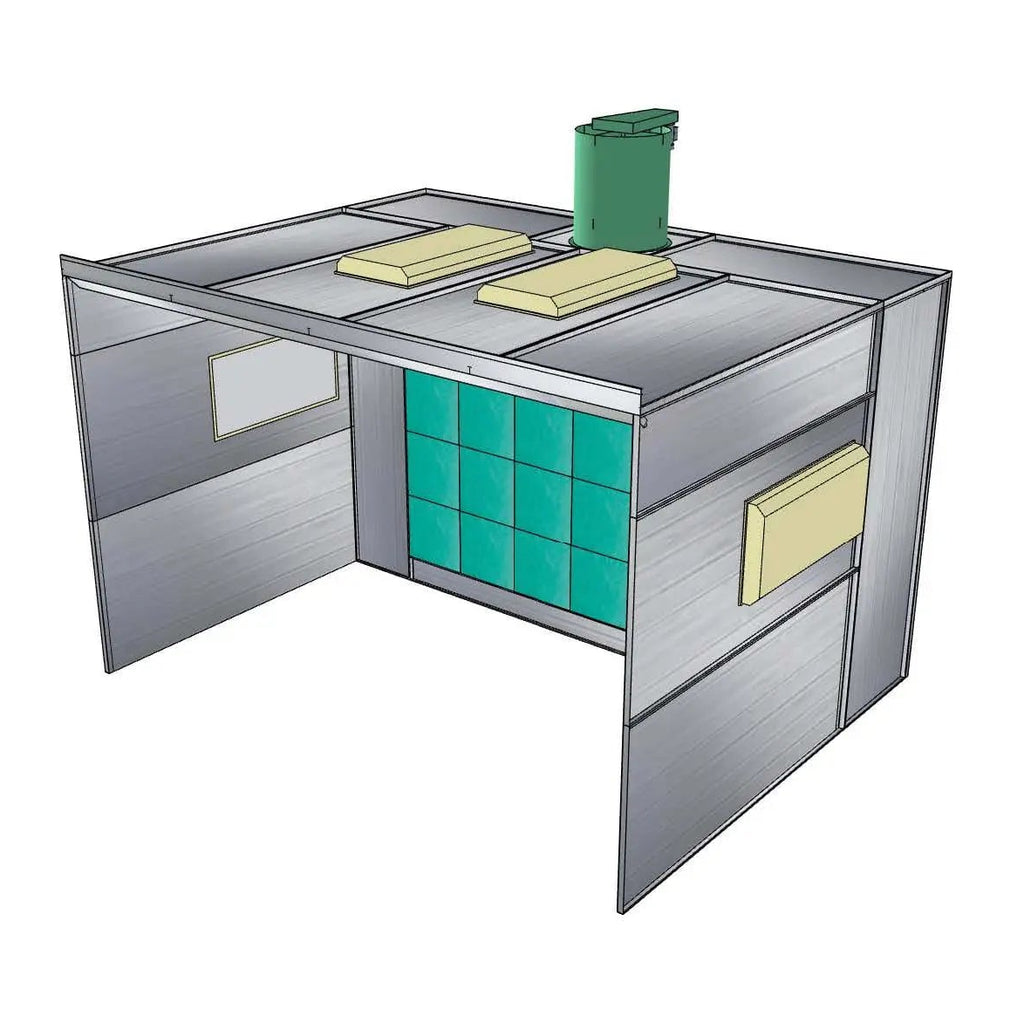 14' x 8' x 12' open face paint booth