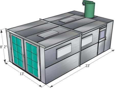 PBFT13823 Cross Flow Paint Booth