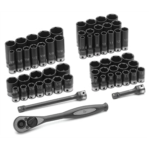 Grey Pneumatic 3/8" Fractional and Metric Duo-Socket™ 59 Piece Set - GP81659CRD